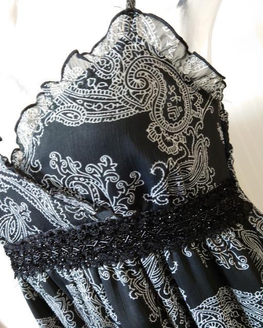 ビーズ刺繍 ペイズリー柄 マキシ ワンピ★ < 女性ファッション ビーズ刺繍 ペイズリー柄 マキシ ワンピ★ < 女性ファッションの