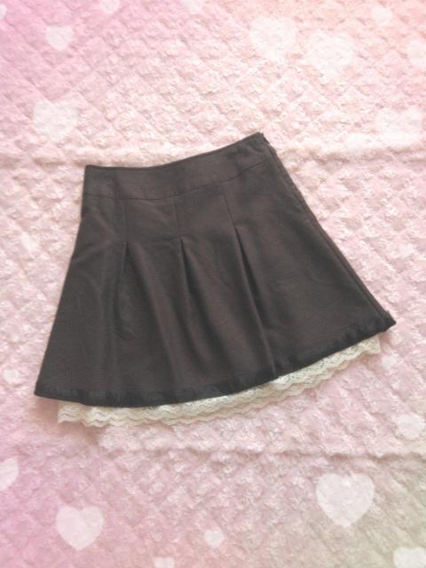 裾レースタックフレアスカート < 女性ファッション  裾レースタックフレアスカート  < 女性ファッションの