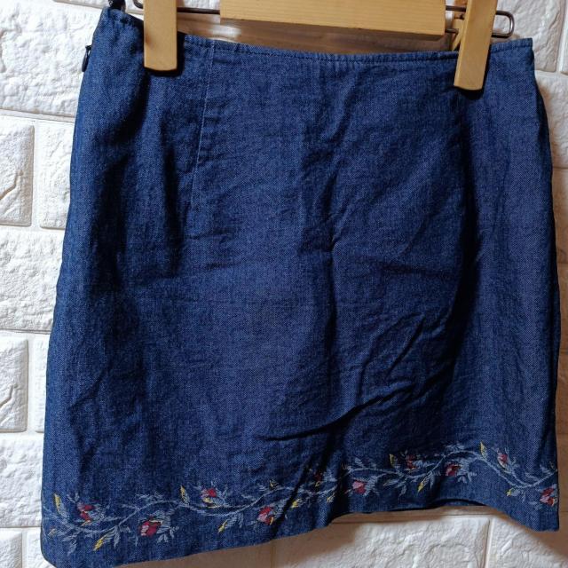 USED★フラワープリントデニムミニスカ/M < 女性ファッション  USED★フラワープリントデニムミニスカ/M < 女性ファッションの