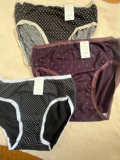 LLサイズ!3枚セット!ソフトな着心地!色とりどり!ドット柄!エレガント!レギュラー!ショーツ!大きいサイズ! < 女性ファッション  LLサイズ!3枚セット!ソフトな着心地!色とりどり!ドット柄!エレガント!レギュラー!ショーツ!大きいサイズ!  < 女性ファッションの