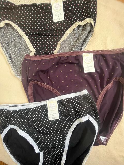 LLサイズ!3枚セット!ソフトな着心地!色とりどり!ドット柄!エレガント!レギュラー!ショーツ!大きいサイズ! < 女性ファッション  LLサイズ!3枚セット!ソフトな着心地!色とりどり!ドット柄!エレガント!レギュラー!ショーツ!大きいサイズ! < 女性ファッションの
