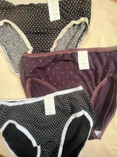 LLサイズ!3枚セット!ソフトな着心地!色とりどり!ドット柄!エレガント!レギュラー!ショーツ!大きいサイズ! < 女性ファッション  LLサイズ!3枚セット!ソフトな着心地!色とりどり!ドット柄!エレガント!レギュラー!ショーツ!大きいサイズ! < 女性ファッションの