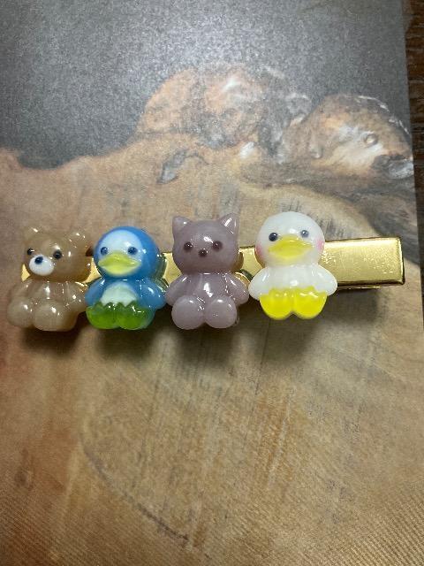 ハンドメイド レジン アニマル ヘアクリップ < 女性ファッション  ハンドメイド レジン アニマル ヘアクリップ  < 女性ファッションの