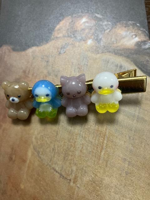 ハンドメイド レジン アニマル ヘアクリップ < 女性ファッション  ハンドメイド レジン アニマル ヘアクリップ < 女性ファッションの