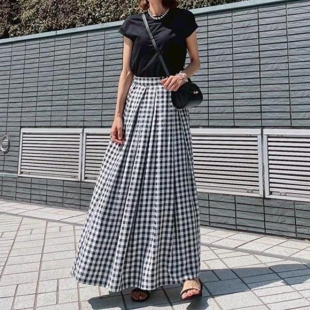 ◆fifth/フィフス◆二宮こずえコラボボリューチェックマキシスカート★ギンガムチェックS*美シルエット♪美品 < 女性ファッション  ◆fifth/フィフス◆二宮こずえコラボボリューチェックマキシスカート★ギンガムチェックS*美シルエット♪美品  < 女性ファッションの