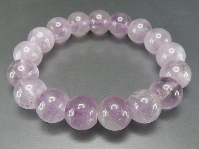 一点物ラベンダーアメジスト約12ミリ玉数珠ブレスレット < 女性アクセサリー/時計  一点物ラベンダーアメジスト約12ミリ玉数珠ブレスレット < 女性アクセサリー/時計の