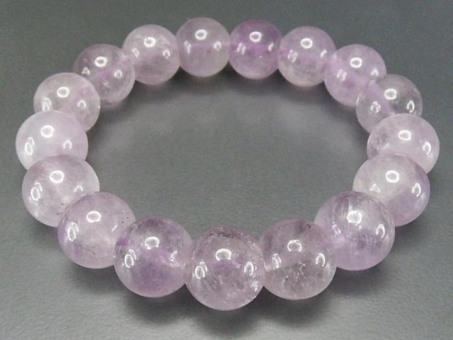 一点物ラベンダーアメジスト約12ミリ玉数珠ブレスレット < 女性アクセサリー/時計  一点物ラベンダーアメジスト約12ミリ玉数珠ブレスレット < 女性アクセサリー/時計の