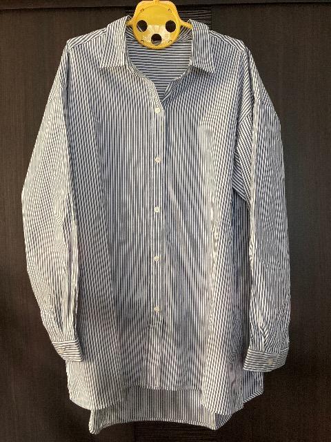 SHUCAストライプシャツ、Vネックニット/chocol raffine robe GUMストレッチパネルデニム < ブランド SHUCAストライプシャツ、Vネックニット/chocol raffine robe GUMストレッチパネルデニム < ブランドの