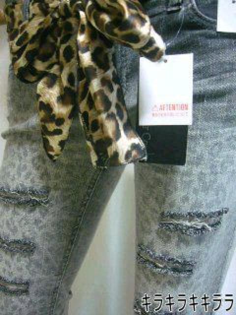《New》ストールベルト付★レオパード柄*スキニーデニム<w64> < 女性ファッション  《New》ストールベルト付★レオパード柄*スキニーデニム<w64> < 女性ファッションの