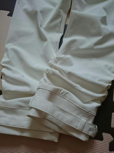 LINK IT ALL Premium☆裾クシュ クロップド丈パンツ★ホワイト☆リンクイットオール★ < 女性ファッション  LINK IT ALL Premium☆裾クシュ クロップド丈パンツ★ホワイト☆リンクイットオール★ < 女性ファッションの