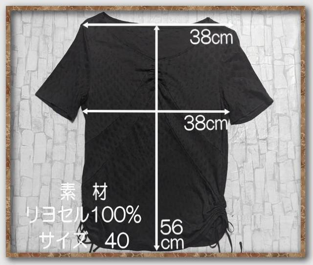 エヴェックスバイクリツィア リボン付き水玉カットソー 濃茶 < ブランド エヴェックスバイクリツィア リボン付き水玉カットソー 濃茶 < ブランドの