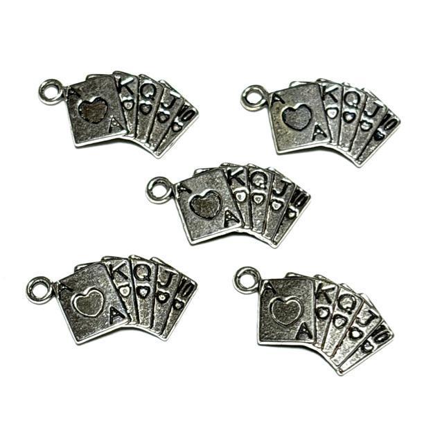 5031 トランプ ポーカーのカード 5個 金属パーツ アクセサリーチャーム ハンドメイド材料 銀色 < ペット/手芸/園芸 5031 トランプ ポーカーのカード 5個 金属パーツ アクセサリーチャーム ハンドメイド材料 銀色 < ペット/手芸/園芸の