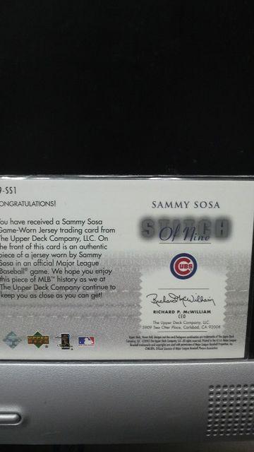 2002 SAMMY SOSA ジャージカード < トレーディングカード  2002 SAMMY SOSA ジャージカード < トレーディングカードの