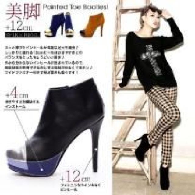《New》JELLY.12月号掲載★エレガント★美脚ブーティ<ブラック(レザー)L> < 女性ファッション  《New》JELLY.12月号掲載★エレガント★美脚ブーティ<ブラック(レザー)L> < 女性ファッションの