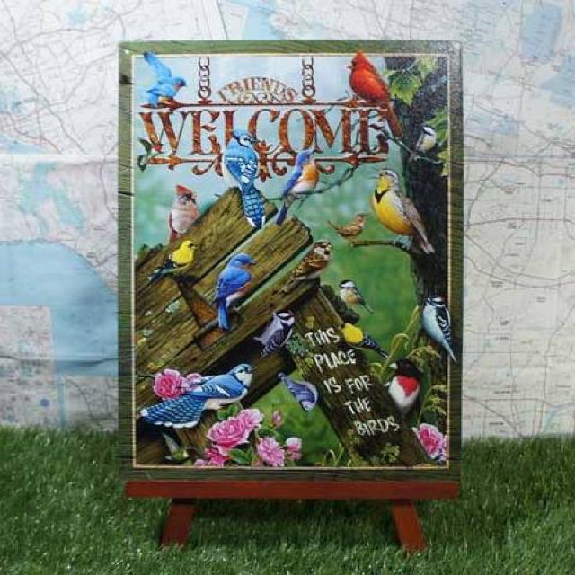 新品【ブリキ看板】Welcome/ようこそ This Place Is For The Birds < ホビー  新品【ブリキ看板】Welcome/ようこそ This Place Is For The Birds  < ホビーの