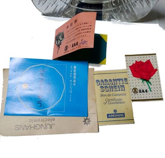美品【箱・保証書付】ユンハンス クリスタル ドイツ製置時計 < インテリア/ライフ  美品【箱・保証書付】ユンハンス クリスタル ドイツ製置時計 < インテリア/ライフの