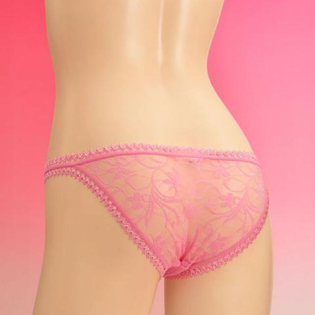 花柄レースのプチリボン付きショーツ ピンク < 女性ファッション  花柄レースのプチリボン付きショーツ ピンク < 女性ファッションの