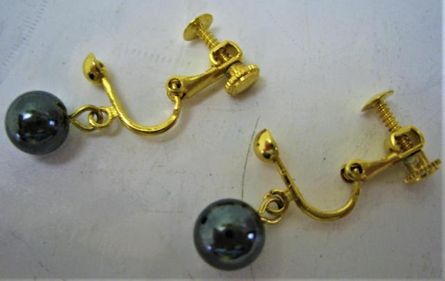 アクセサリー イヤリング パワーストン ヘマタイト 約 8mm バネ式ぶら下がり < 女性アクセサリー/時計  アクセサリー イヤリング パワーストン ヘマタイト 約 8mm バネ式ぶら下がり < 女性アクセサリー/時計の