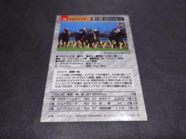 BANDAI サラブレッドカード 06 ピルサドスキー 第17回 ジャパンカップ / 競馬 JRA < トレーディングカード BANDAI サラブレッドカード 06 ピルサドスキー 第17回 ジャパンカップ / 競馬 JRA < トレーディングカードの