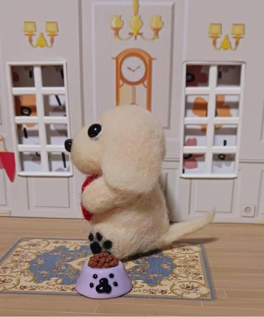 ★羊毛フェルト愛犬イニシャル入れます頭文字 クリーム色ダックス < ペット/手芸/園芸 ★羊毛フェルト愛犬イニシャル入れます頭文字 クリーム色ダックス < ペット/手芸/園芸の