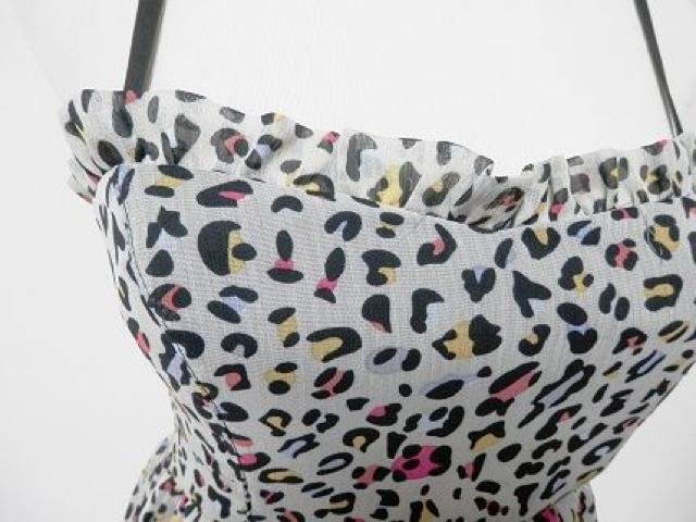 グレーマルチカラーヒョウ柄黒ペプラムチュニックキャミスーツ < ブランド グレーマルチカラーヒョウ柄黒ペプラムチュニックキャミスーツ < ブランドの