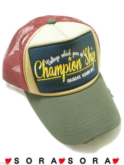 ダメージ加工♪BIGワッペン メッシュキャップ < 男性ファッション ダメージ加工♪BIGワッペン メッシュキャップ < 男性ファッションの