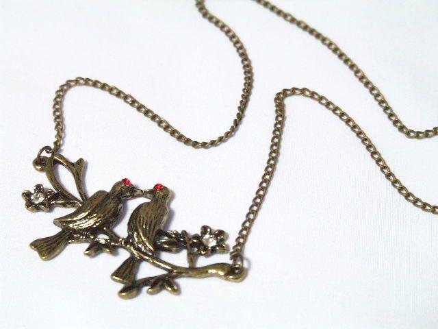 新品ゴスロリ姫系アンティーク調仲良し鳥さんネックレス < 女性アクセサリー/時計 新品ゴスロリ姫系アンティーク調仲良し鳥さんネックレス < 女性アクセサリー/時計の