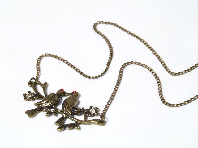新品ゴスロリ姫系アンティーク調仲良し鳥さんネックレス < 女性アクセサリー/時計 新品ゴスロリ姫系アンティーク調仲良し鳥さんネックレス < 女性アクセサリー/時計の