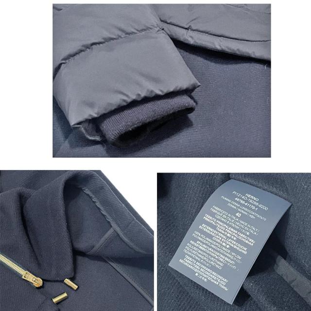 新品ヘルノHERNOウール切り替えダウンコートジャケット濃紺# < ブランド 新品ヘルノHERNOウール切り替えダウンコートジャケット濃紺# < ブランドの