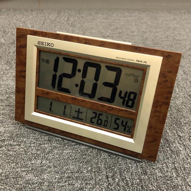 即決 廃盤 SEIKO セイコー 温度・湿度計付き電波時計 SQ658B < ブランド  即決 廃盤 SEIKO セイコー 温度・湿度計付き電波時計 SQ658B  < ブランドの