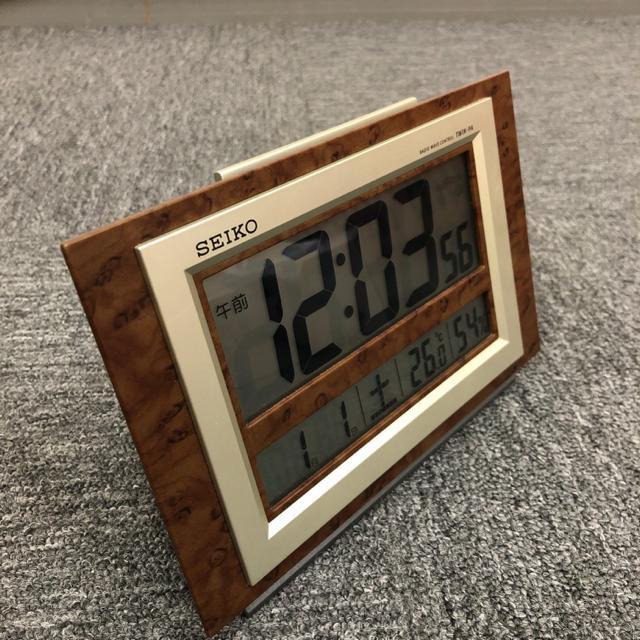 即決 廃盤 SEIKO セイコー 温度・湿度計付き電波時計 SQ658B < ブランド  即決 廃盤 SEIKO セイコー 温度・湿度計付き電波時計 SQ658B < ブランドの