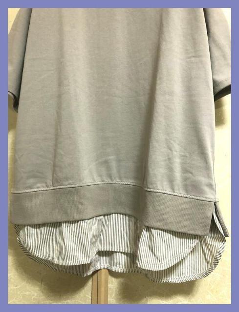 ☆今期新品☆ストライプシャツレイヤードオーバーサイズTシャツL☆ < 男性ファッション ☆今期新品☆ストライプシャツレイヤードオーバーサイズTシャツL☆ < 男性ファッションの