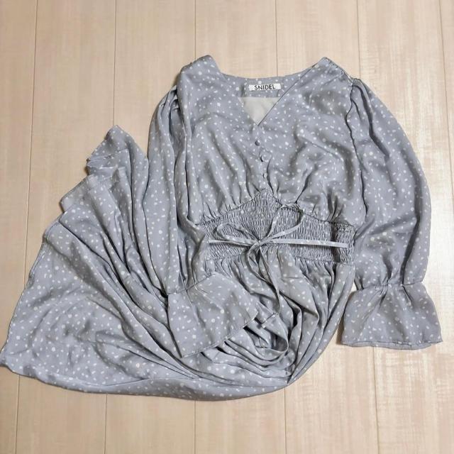 ◆snidel/スナイデル◆ドット柄マキシワンピ★アイスブルーF*秋コーデ*シンプルコーデ♪ < ブランド  ◆snidel/スナイデル◆ドット柄マキシワンピ★アイスブルーF*秋コーデ*シンプルコーデ♪  < ブランドの