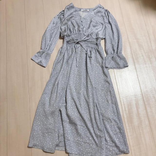 ◆snidel/スナイデル◆ドット柄マキシワンピ★アイスブルーF*秋コーデ*シンプルコーデ♪ < ブランド  ◆snidel/スナイデル◆ドット柄マキシワンピ★アイスブルーF*秋コーデ*シンプルコーデ♪ < ブランドの