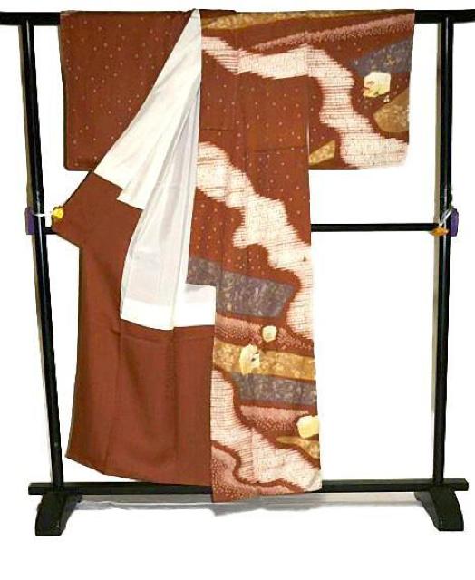 訪問着 中古 着物 送料無料 最高峰 未使用品 金彩 シシュウ 杢目絞り 道長花文 身丈156.5cm 裄丈65cm T3657 < 女性ファッション 訪問着 中古 着物 送料無料 最高峰 未使用品 金彩 シシュウ 杢目絞り 道長花文 身丈156.5cm 裄丈65cm T3657 < 女性ファッションの