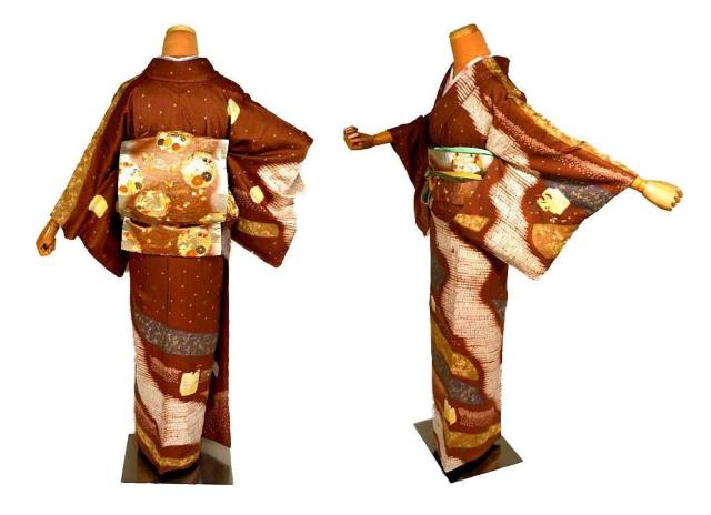 訪問着 中古 着物 送料無料 最高峰 未使用品 金彩 シシュウ 杢目絞り 道長花文 身丈156.5cm 裄丈65cm T3657 < 女性ファッション 訪問着 中古 着物 送料無料 最高峰 未使用品 金彩 シシュウ 杢目絞り 道長花文 身丈156.5cm 裄丈65cm T3657 < 女性ファッションの