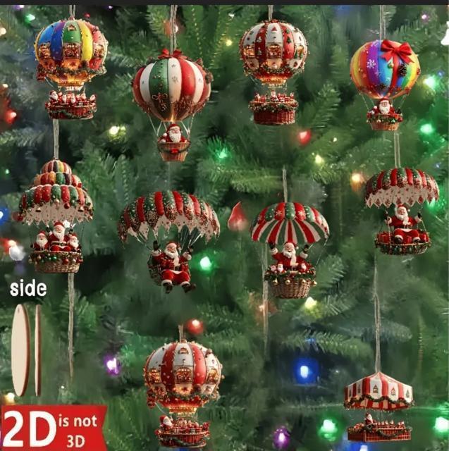 【新商品】【クリスマス特集】2D熱気球とサンタの木製オーナメント20個 - クリスマスツリー吊り下げ装飾 < インテリア/ライフ 【新商品】【クリスマス特集】2D熱気球とサンタの木製オーナメント20個 - クリスマスツリー吊り下げ装飾 < インテリア/ライフの