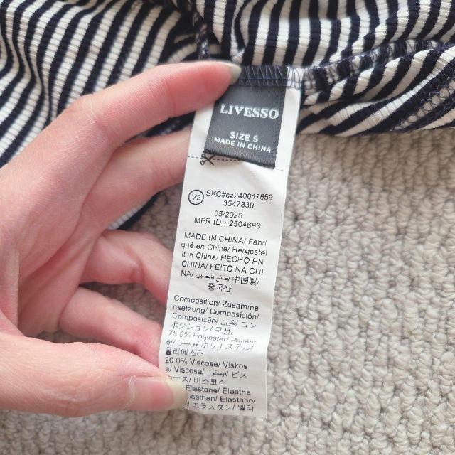 �ySHEIN�zLIVESSO �{�[�_�[�g�b�v�X Dazy �L���~ �l�C�r�[ S �� �����t�@�b�V������ 