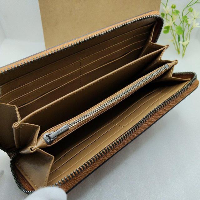新品COACH ホース&キャリッジ アコーディオンジップアラウンドウォレット 長財布 ブラウンオレンジ < ブランド 新品COACH ホース&キャリッジ アコーディオンジップアラウンドウォレット 長財布 ブラウンオレンジ < ブランドの