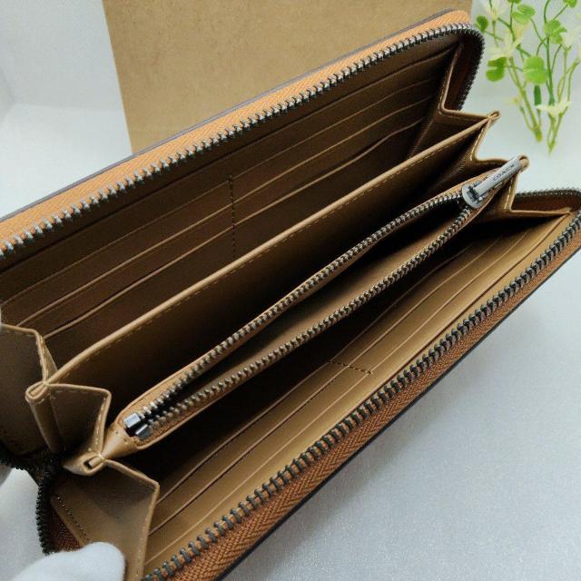 新品COACH ホース&キャリッジ アコーディオンジップアラウンドウォレット 長財布 ブラウンオレンジ < ブランド 新品COACH ホース&キャリッジ アコーディオンジップアラウンドウォレット 長財布 ブラウンオレンジ < ブランドの