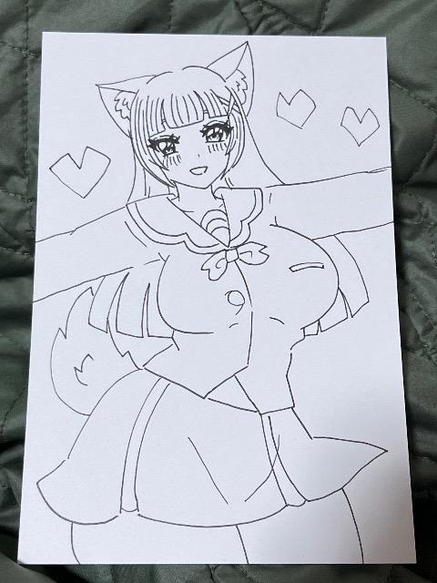 自作イラスト キミとアイドルプリキュア 制服 蒼風なな モノクロ ハガキサイズ13 < アニメ/コミック/キャラクター 自作イラスト キミとアイドルプリキュア 制服 蒼風なな モノクロ ハガキサイズ13 < アニメ/コミック/キャラクターの