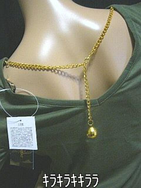 《New》BLEAND★バック*ゴールドチェーン・ロンTee<カーキM> < 女性ファッション 《New》BLEAND★バック*ゴールドチェーン・ロンTee<カーキM> < 女性ファッションの