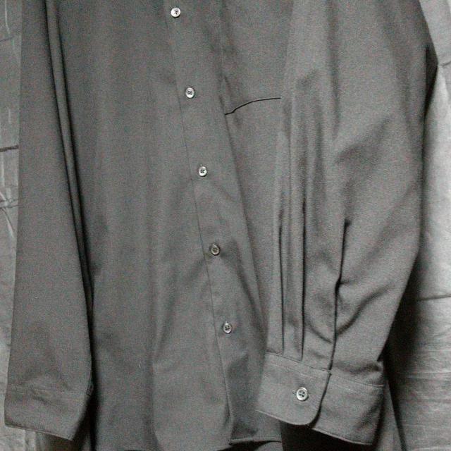GU オーバーサイズスタンドカラーシャツ 長袖 L BLACK < 男性ファッション  GU オーバーサイズスタンドカラーシャツ 長袖 L BLACK < 男性ファッションの