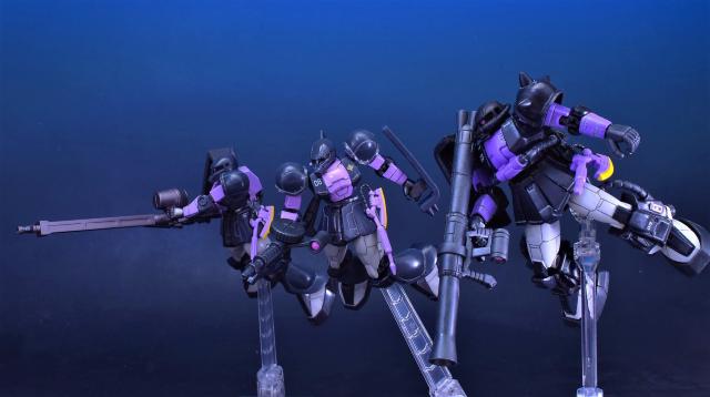 改造品 MIA 高機動型ザクU・ザクT 3体セット(黒い三連星仕様) < アニメ/コミック/キャラクター  改造品 MIA 高機動型ザクU・ザクT 3体セット(黒い三連星仕様) < アニメ/コミック/キャラクターの