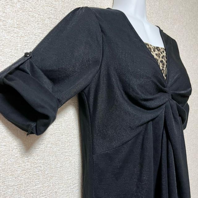 【新品】レイヤード風5分袖&7分袖2WAYワンピース < 女性ファッション  【新品】レイヤード風5分袖&7分袖2WAYワンピース < 女性ファッションの
