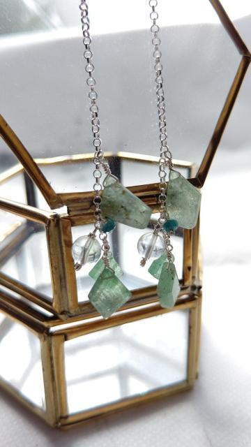 *アベンチュリンのロングピアス*SF 23048 < 女性アクセサリー/時計 *アベンチュリンのロングピアス*SF 23048 < 女性アクセサリー/時計の