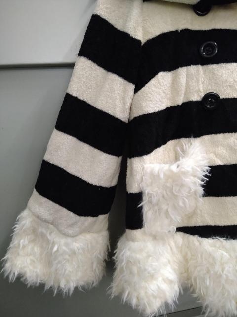 one spo☆ボーダーもこもこコート < ブランド one spo☆ボーダーもこもこコート < ブランドの