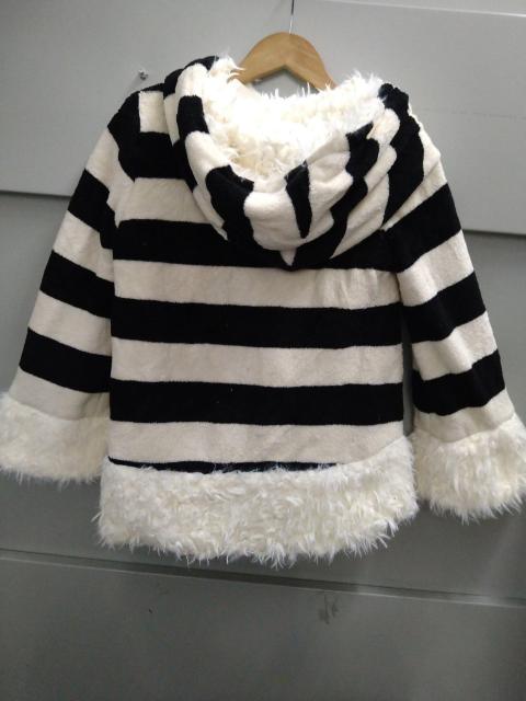 one spo☆ボーダーもこもこコート < ブランド one spo☆ボーダーもこもこコート < ブランドの