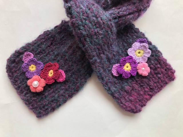 ハンドメイド ミニマフラー 一巻き用 グラデーションカラー < 女性ファッション  ハンドメイド ミニマフラー 一巻き用 グラデーションカラー < 女性ファッションの