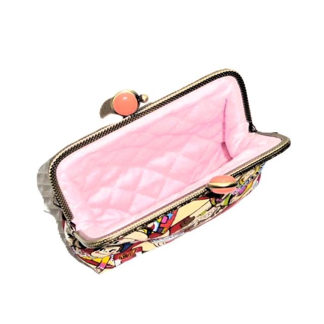 ◆ペコちゃん・不二家お菓子×クリーム地◆がまぐちポーチ【スクエア】オレンジ < 女性ファッション ◆ペコちゃん・不二家お菓子×クリーム地◆がまぐちポーチ【スクエア】オレンジ < 女性ファッションの